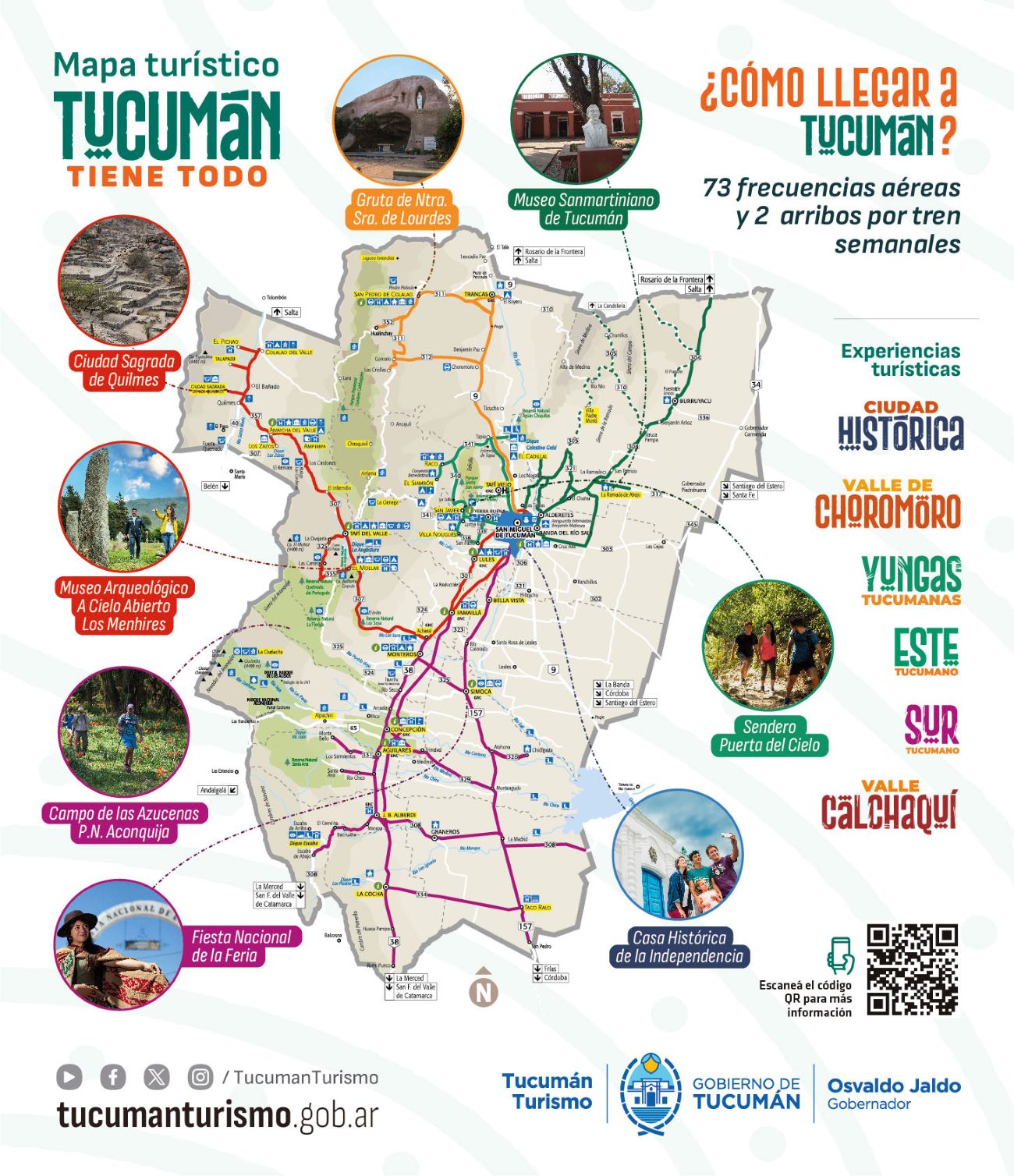 Mapa de la Provincia de Tucumán.